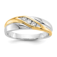Load image into Gallery viewer, 14k Two-tone Diamond Mens Ring
