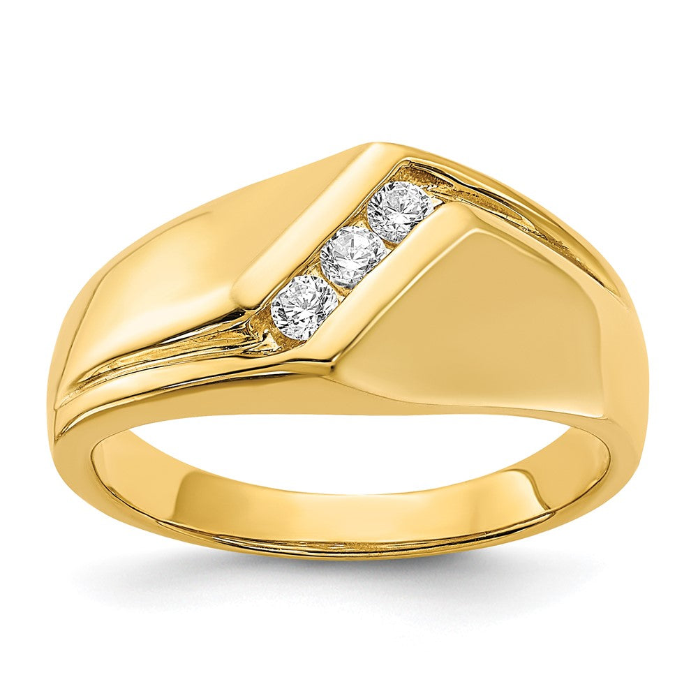 14k Diamond Mens Ring