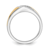 Load image into Gallery viewer, 14k Two-tone Gold Diamond Mens Ring

