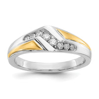 Load image into Gallery viewer, 14k Two-tone Gold Diamond Mens Ring
