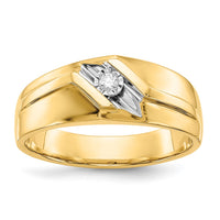 Load image into Gallery viewer, 14k and Rhodium Diamond Mens Ring
