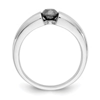 Load image into Gallery viewer, 14k White Gold Black Diamond Mens Ring
