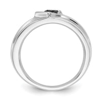 Load image into Gallery viewer, 14k White Gold Black Diamond Mens Ring
