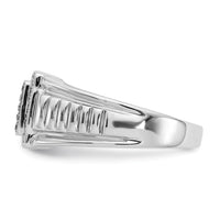Load image into Gallery viewer, 14k White Gold Black and White Diamond Mens Ring
