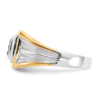 Load image into Gallery viewer, 14k Two-tone Black Diamond Mens Ring
