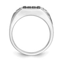 Load image into Gallery viewer, 14k White Gold Black and White Diamond Mens Ring
