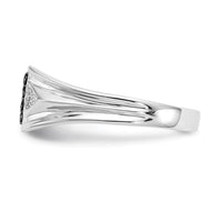 Load image into Gallery viewer, 14k White Gold Black and White Diamond Mens Ring
