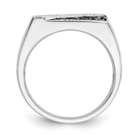 Load image into Gallery viewer, 14k White Gold Black and White Diamond Mens Ring
