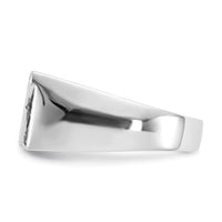 Load image into Gallery viewer, 14k White Gold Black and White Diamond Mens Ring
