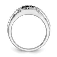 Load image into Gallery viewer, 14k White Gold Black and White Diamond Mens Ring
