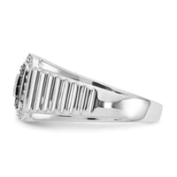 Load image into Gallery viewer, 14k White Gold Black and White Diamond Mens Ring
