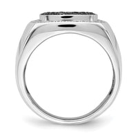 Load image into Gallery viewer, 14k White Gold Black and White Diamond Mens Ring
