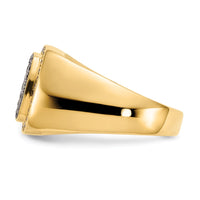 Load image into Gallery viewer, 14k Black and White Diamond Mens Ring
