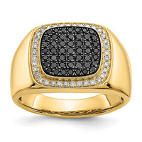 Load image into Gallery viewer, 14k Black and White Diamond Mens Ring
