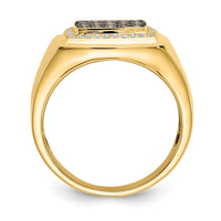 Load image into Gallery viewer, 14k Champagne and White Diamond Mens Ring
