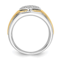 Load image into Gallery viewer, 14k Two-tone Black and White Diamond Mens Ring
