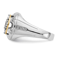 Load image into Gallery viewer, 14k Two-tone Diamond Mens Ring
