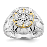 Load image into Gallery viewer, 14k Two-tone Diamond Mens Ring
