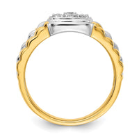 Load image into Gallery viewer, 14k Two-tone Diamond Mens Ring
