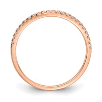 Load image into Gallery viewer, 14k Rose Gold 1/6 carat Diamond Contoured Complete Wedding Band
