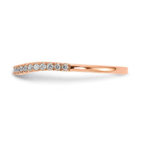 Load image into Gallery viewer, 14k Rose Gold 1/6 carat Diamond Contoured Complete Wedding Band
