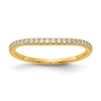 Load image into Gallery viewer, 14k Yellow Gold Diamond Contoured Wedding Band
