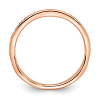 Load image into Gallery viewer, 14k Rose Gold 1/8 carat Diamond Contoured Complete Wedding Band
