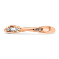Load image into Gallery viewer, 14k Rose Gold 1/8 carat Diamond Contoured Complete Wedding Band
