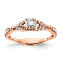 Load image into Gallery viewer, 14k Rose Gold Diamond Complete Eng Ring

