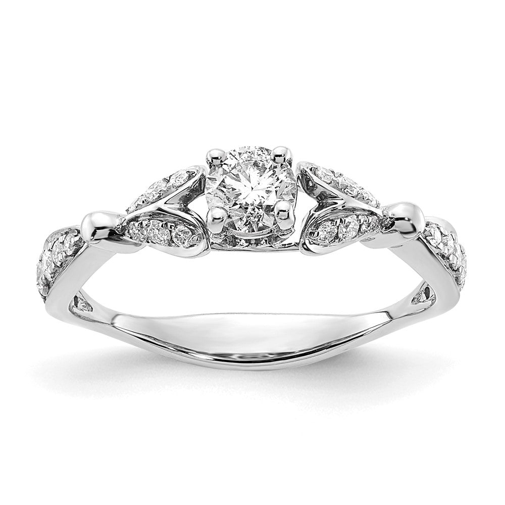 14k White Gold Diamond Complete Eng Ring