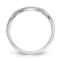 Load image into Gallery viewer, 14k White Gold 1/8 carat Diamond Contoured Complete Wedding Band
