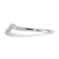 Load image into Gallery viewer, 14k White Gold 1/8 carat Diamond Contoured Complete Wedding Band

