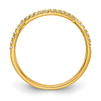Load image into Gallery viewer, 14k 1/8 carat Diamond Contoured Complete Wedding Band
