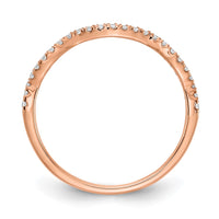 Load image into Gallery viewer, 14k Rose Gold 1/6 carat Diamond Contoured Complete Wedding Band

