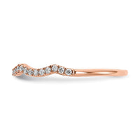 Load image into Gallery viewer, 14k Rose Gold 1/6 carat Diamond Contoured Complete Wedding Band
