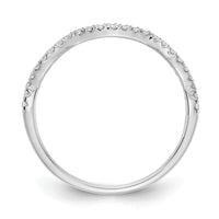 Load image into Gallery viewer, 14k White Gold Diamond Contoured Wedding Band
