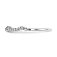 Load image into Gallery viewer, 14k White Gold Diamond Contoured Wedding Band

