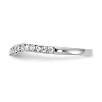 Load image into Gallery viewer, 14k White Gold 1/5 carat Diamond Contoured Complete Wedding Band
