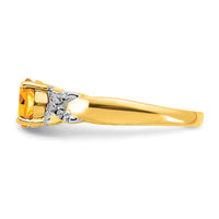 Load image into Gallery viewer, 14k Two-tone Citrine and Diamond Ring
