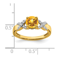 Load image into Gallery viewer, 14k Two-tone Citrine and Diamond Ring
