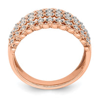 Load image into Gallery viewer, 14K Rose Gold Pave 1/3 carat Complete Diamond Ring

