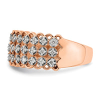 Load image into Gallery viewer, 14K Rose Gold Pave 1/3 carat Complete Diamond Ring

