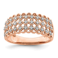 Load image into Gallery viewer, 14K Rose Gold Pave 1/3 carat Complete Diamond Ring
