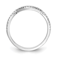 Load image into Gallery viewer, 14k White Gold 1/8 carat Diamond Contoured Complete Wedding Band
