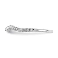 Load image into Gallery viewer, 14k White Gold 1/8 carat Diamond Contoured Complete Wedding Band
