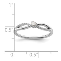 Load image into Gallery viewer, First Promise 14k White Gold Split Shank 1/8 carat Round Diamond Complete Promise/Engagement Ring
