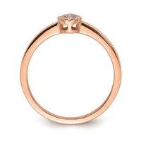 Load image into Gallery viewer, First Promise 14k Rose Gold Halo 1/10 carat Round Diamond Complete Promise/Engagement Ring
