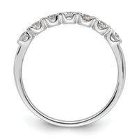 Load image into Gallery viewer, 14K White Gold 7-Stone 1/2 carat Diamond Complete Wedding Band
