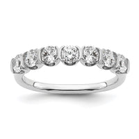 Load image into Gallery viewer, 14K White Gold 7-Stone 1 carat Diamond Complete Wedding Band
