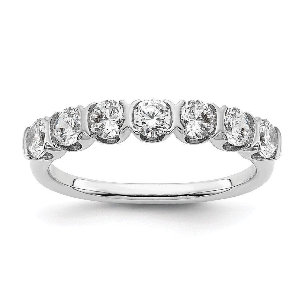 14K White Gold 7-Stone 1 carat Diamond Complete Wedding Band